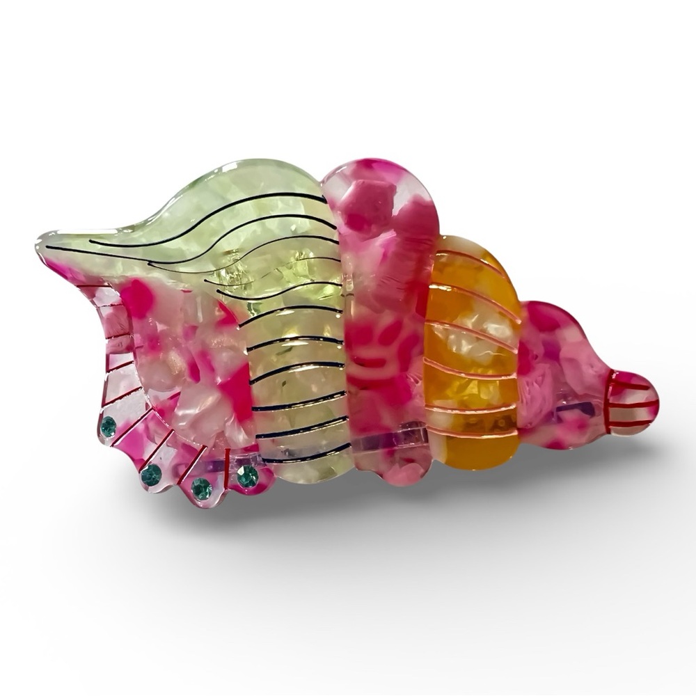Colorful Shell Claw Hair Clip Rhinestone New